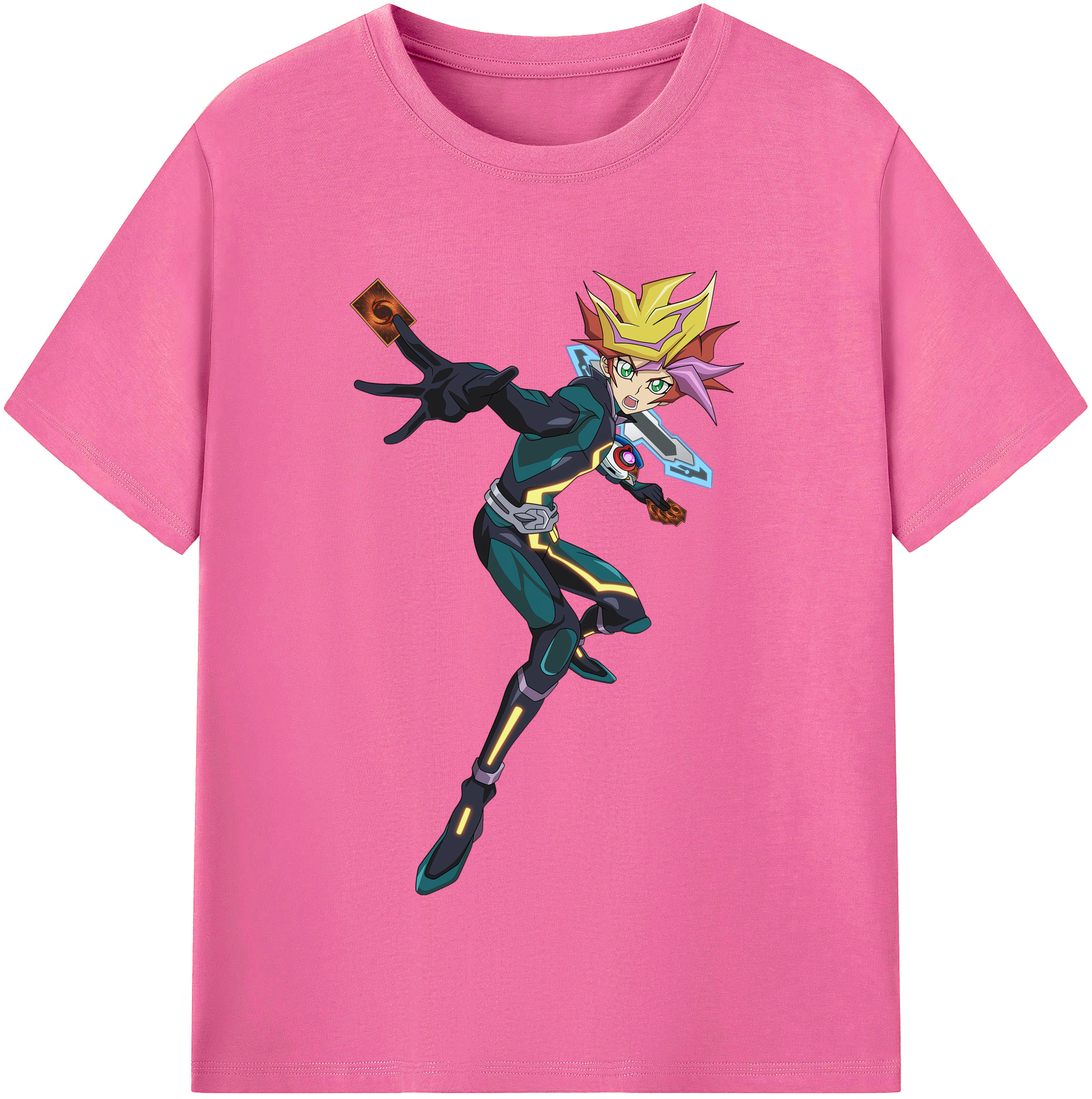 （画像用） 遊☆戯☆王 Yu-Gi-Oh! レディースカジュアルプリントTシャツ（綿100％）